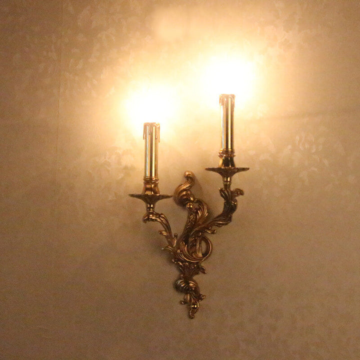 Vintage Brass 3-Light Wall Sconce