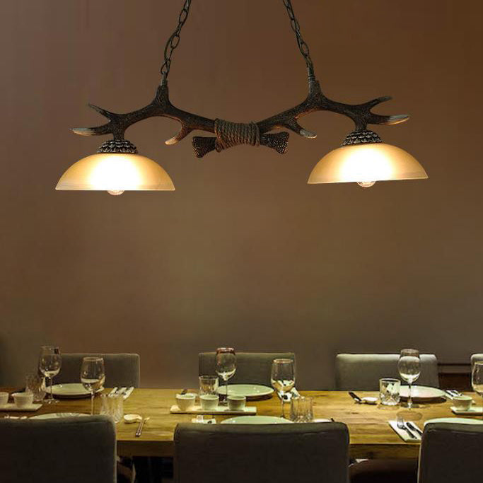 Vintage Resin 2-Light Chandelier