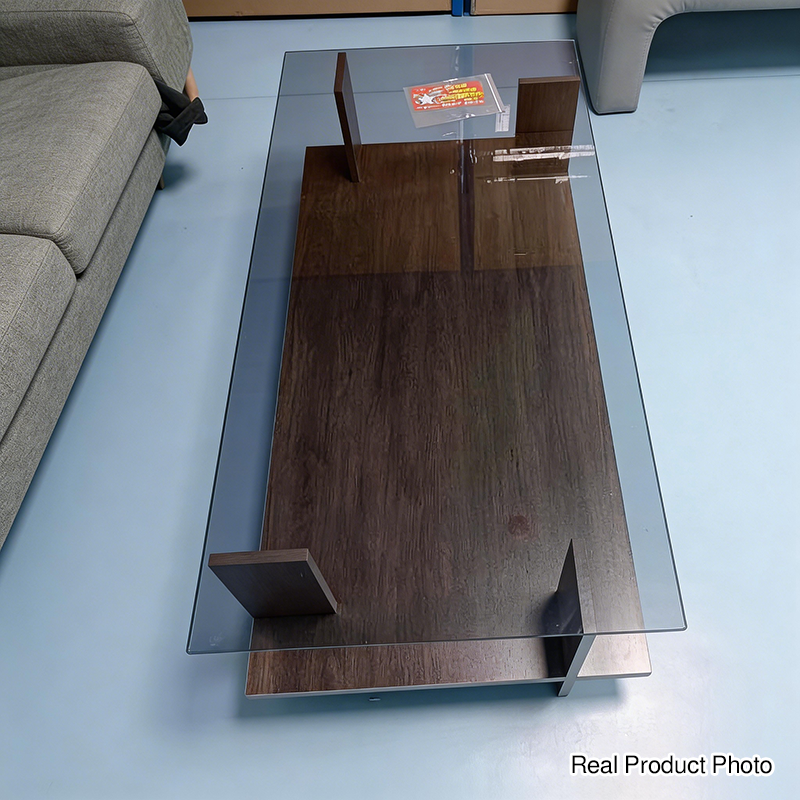 Minimalist Rectangular Tempered Glass Coffee Table