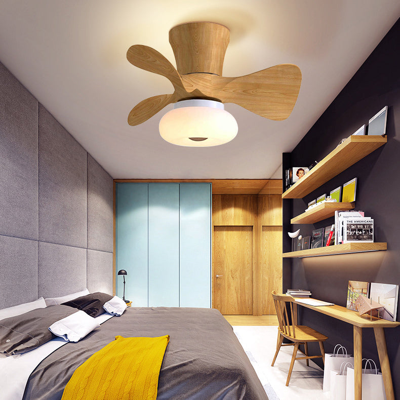 Contemporary Metal LED Ceiling Fan Light