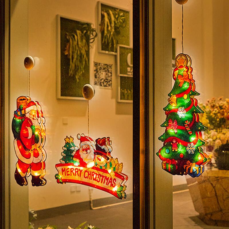 Christmas Window Suction Light Decor