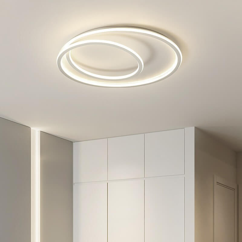 Double Minimalist LED Flush Mount Ceiling Light