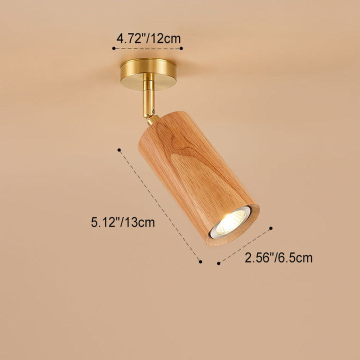 Minimalist Linear Walnut LED Track Light