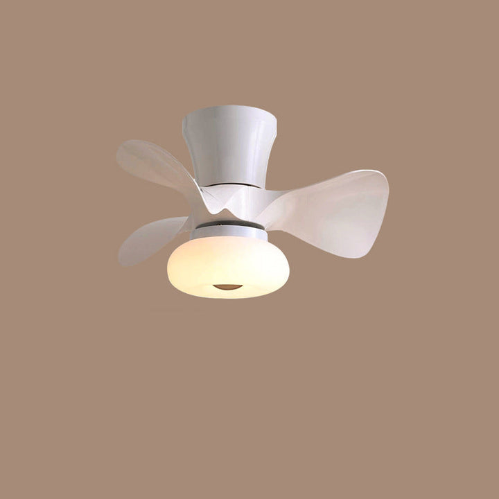 Contemporary Metal LED Ceiling Fan Light