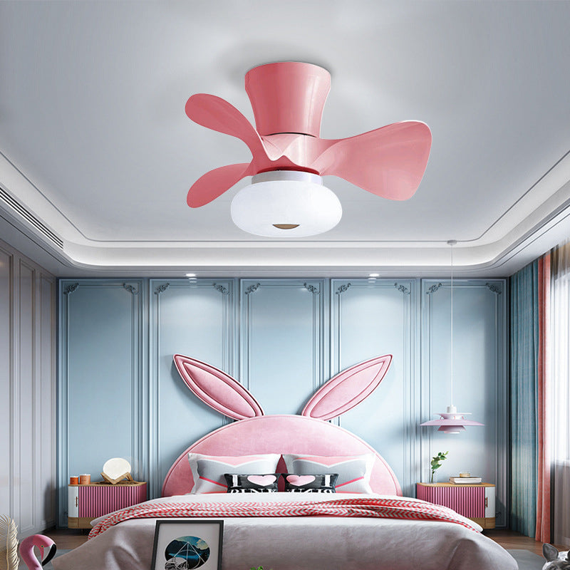 Contemporary Metal LED Ceiling Fan Light