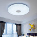 Smart Dimmable LED Remote Control Bluetooth Music Speaker Flush Mount Ceiling Light