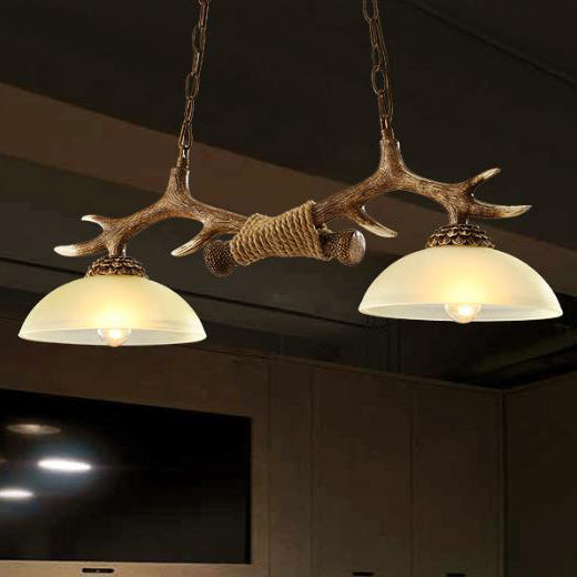 Vintage Resin 2-Light Chandelier
