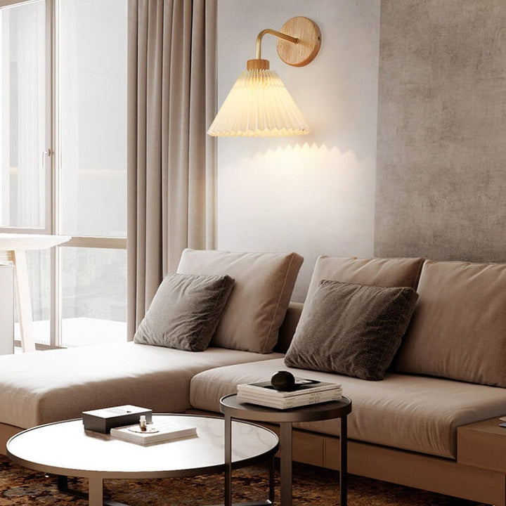 Pleated Minimalist Wall Sconce