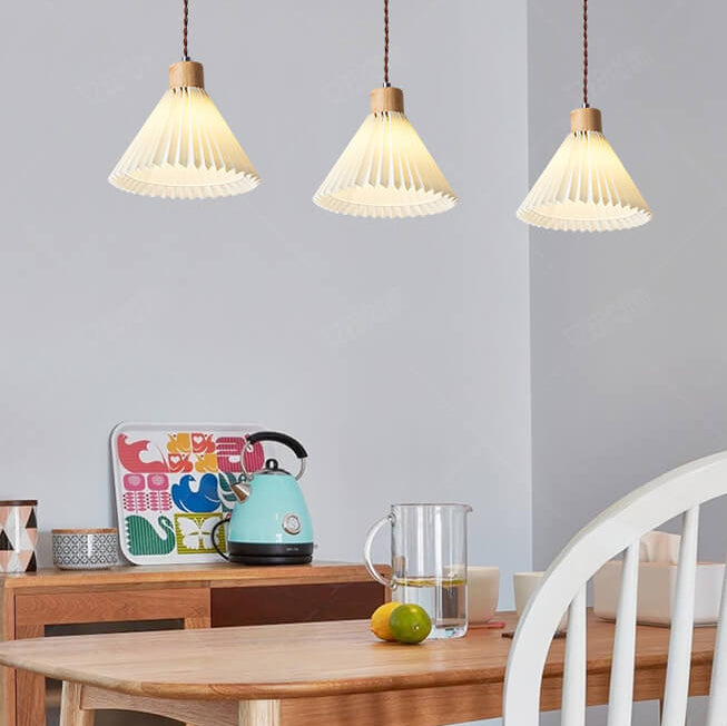 Pleated Minimalist Pendant Light