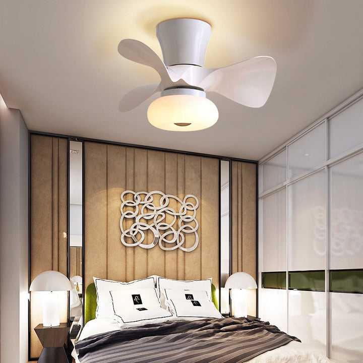 Contemporary Metal LED Ceiling Fan Light