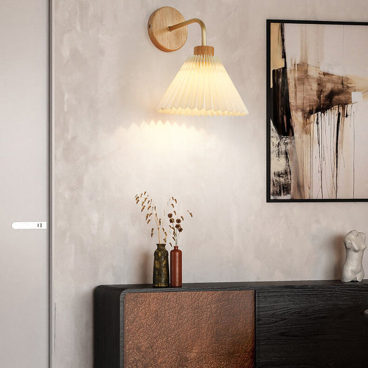 Pleated Minimalist Wall Sconce
