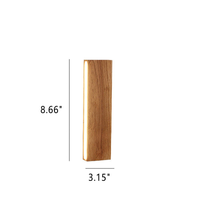 Strip Simple Solid Wood LED Wall Sconce