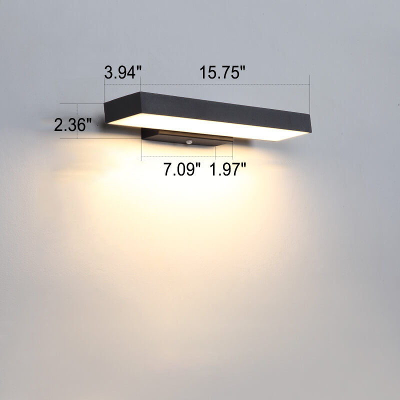 Minimalist Rectangular Waterproof LED Wall Sconce