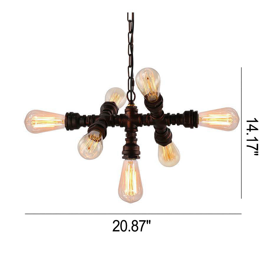 Industrial Iron 7-Light Chandelier