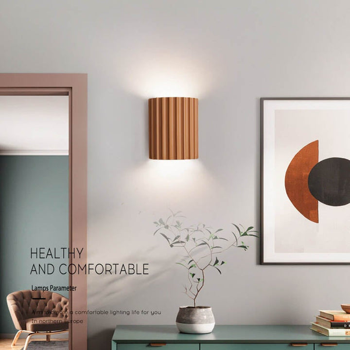 Cylinder Resin Wall Sconce