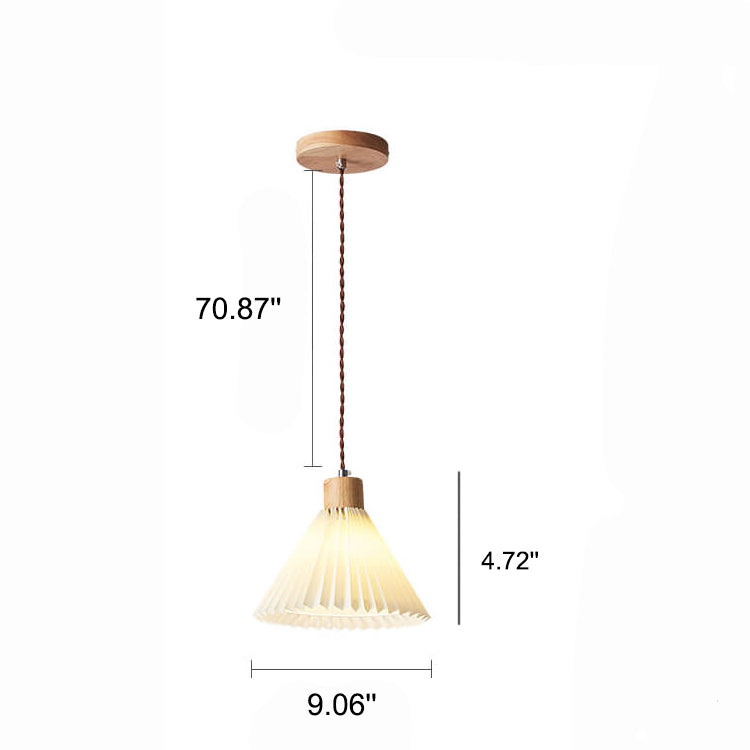 Pleated Minimalist Pendant Light