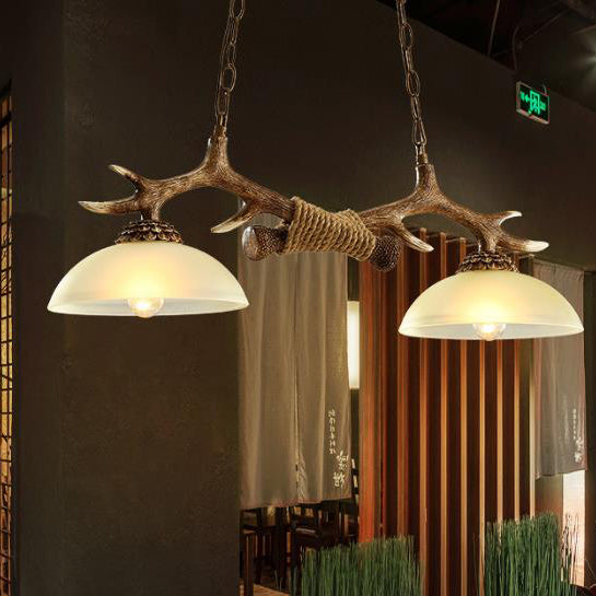 Vintage Resin 2-Light Chandelier