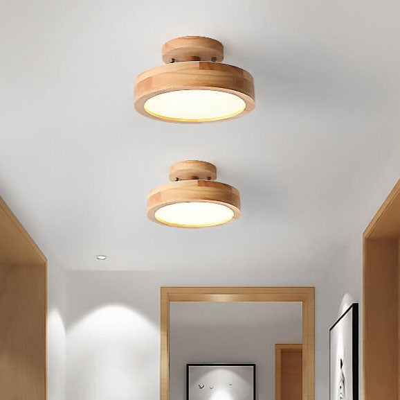 Nordic Round LED Semi-Flush Ceiling Light