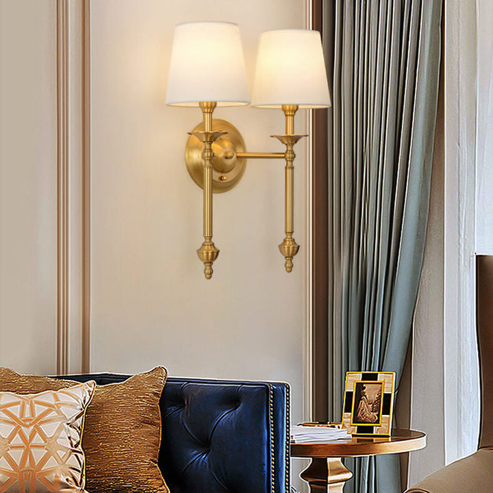Modern Brass 2-Light Wall Sconce