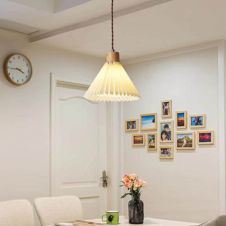 Pleated Minimalist Pendant Light
