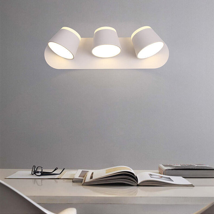 Nordic Cylinder 3-Light Rotatable LED Wall Sconce