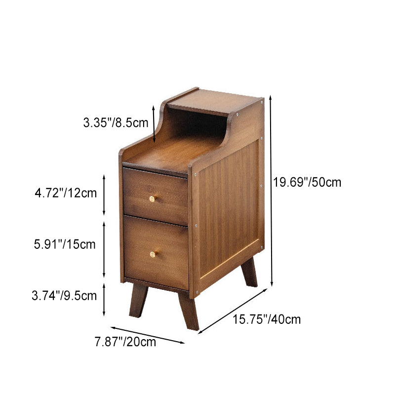 Traditional Rectangular Bamboo End Table