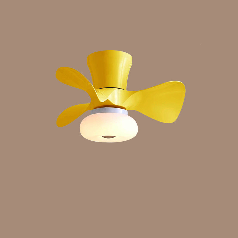 Contemporary Metal LED Ceiling Fan Light