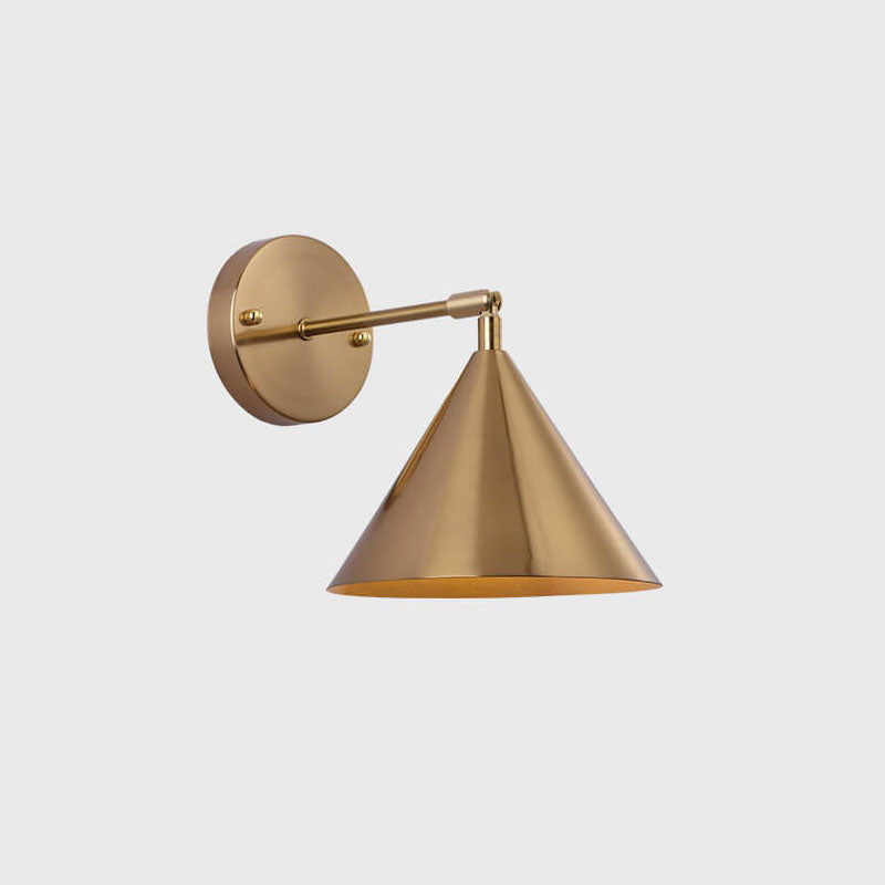Contemporary Round Brass Wall Sconce