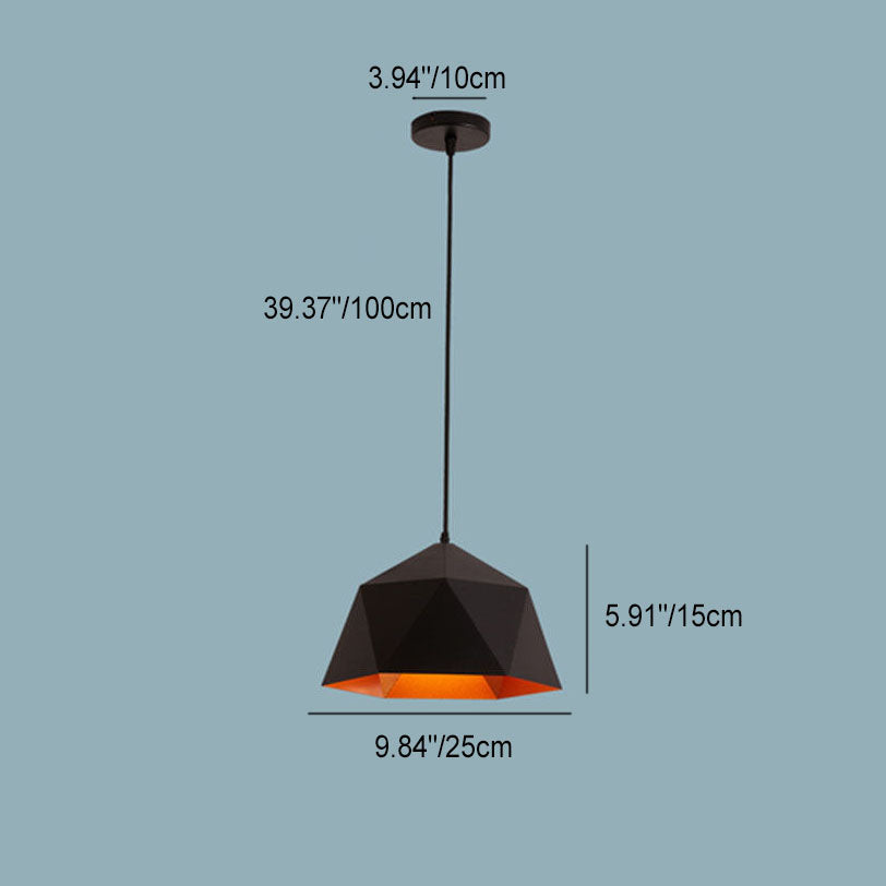 Modern Geometric Iron Pendant Light
