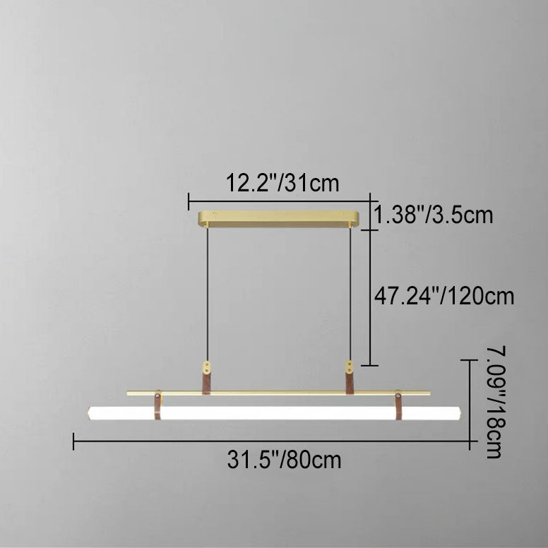 Minimalist Leather LED Chandelier