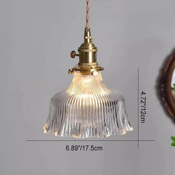 Minimalist Flower Walnut Pendant Light