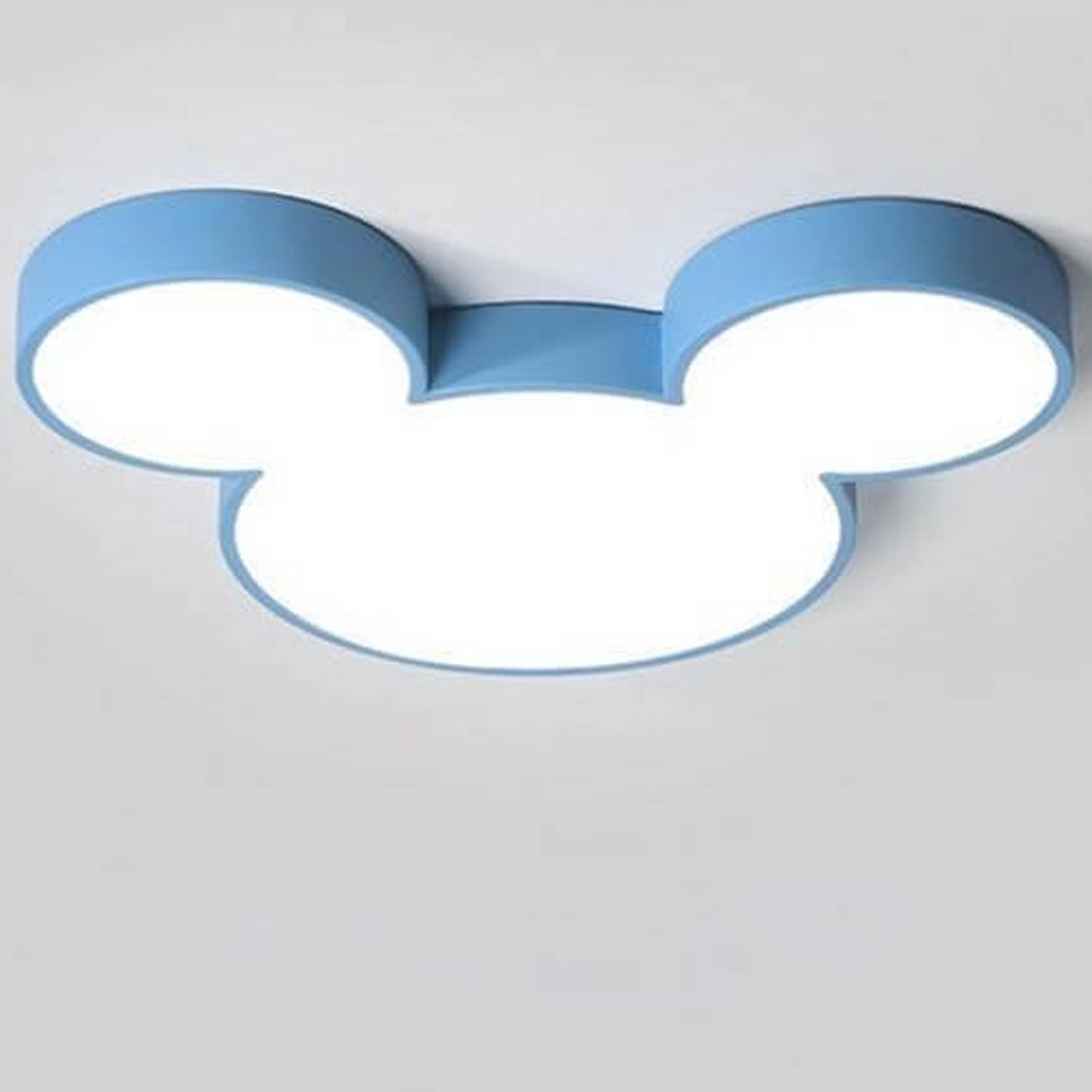 Contemporary Creative Mouse Cartoon Slim LED Flush Mount Ceiling Light For Living Room & Bedroom