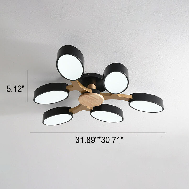 Nordic Branch Wooden LED Flush Mount Ceiling Light