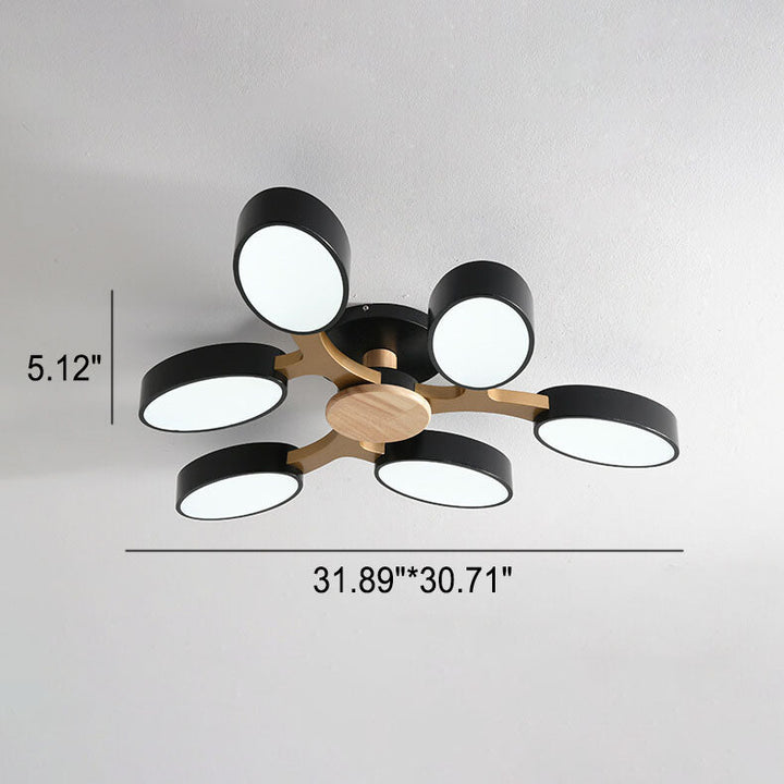 Nordic Branch Wooden LED Flush Mount Ceiling Light