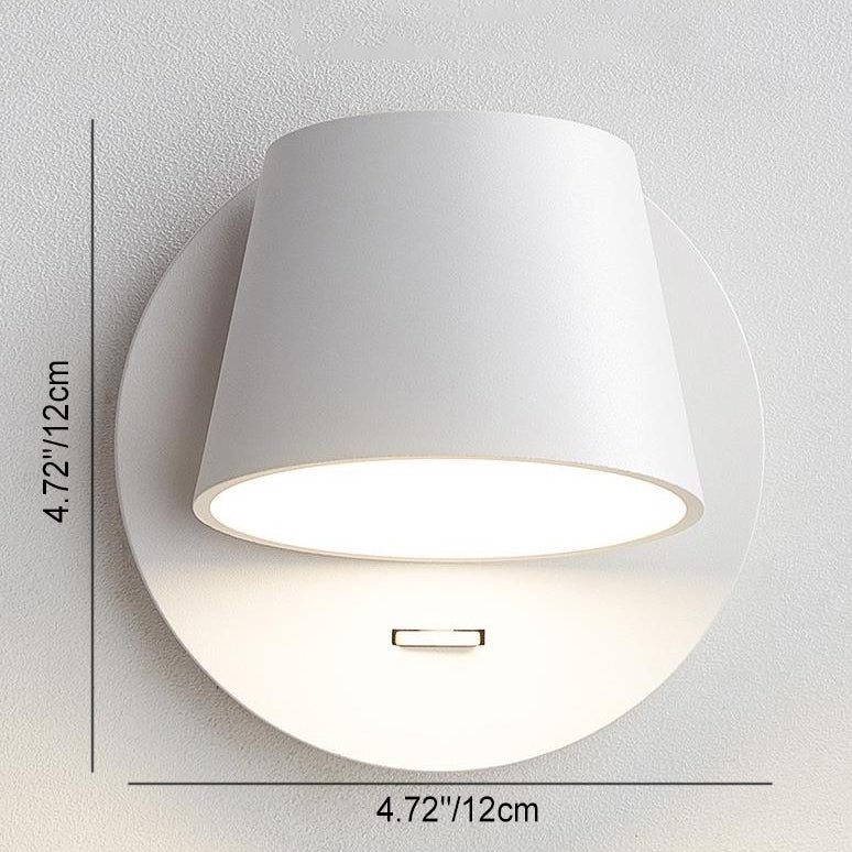 Minimalist Dome Aluminum Rotatable LED Reading Wall Light