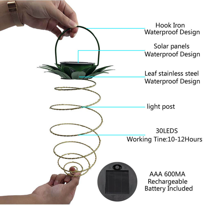 Lantern Copper Waterproof LED Garden Light