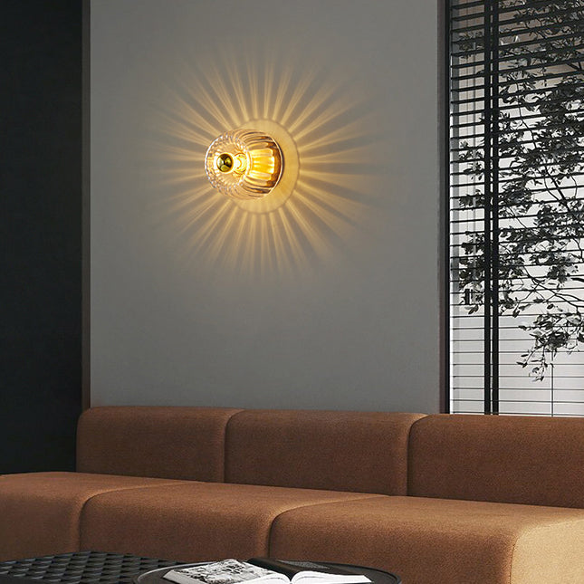 Modern Copper Flush Mount Ceiling Light
