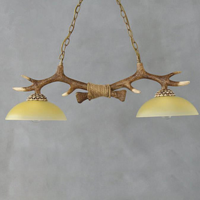Vintage Resin 2-Light Chandelier