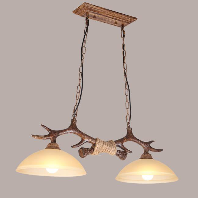 Vintage Resin 2-Light Chandelier