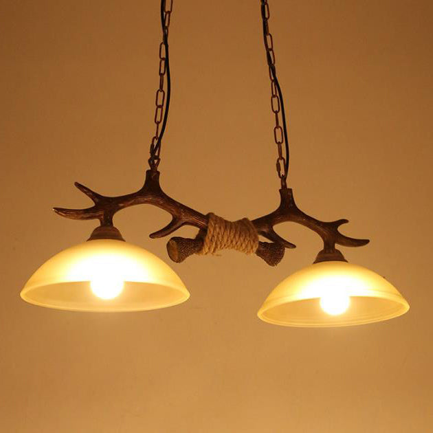 Vintage Resin 2-Light Chandelier