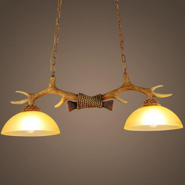 Vintage Resin 2-Light Chandelier
