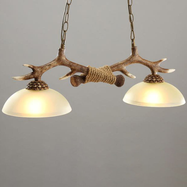 Vintage Resin 2-Light Chandelier
