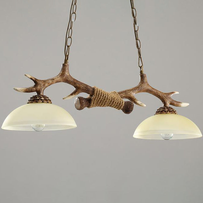 Vintage Resin 2-Light Chandelier