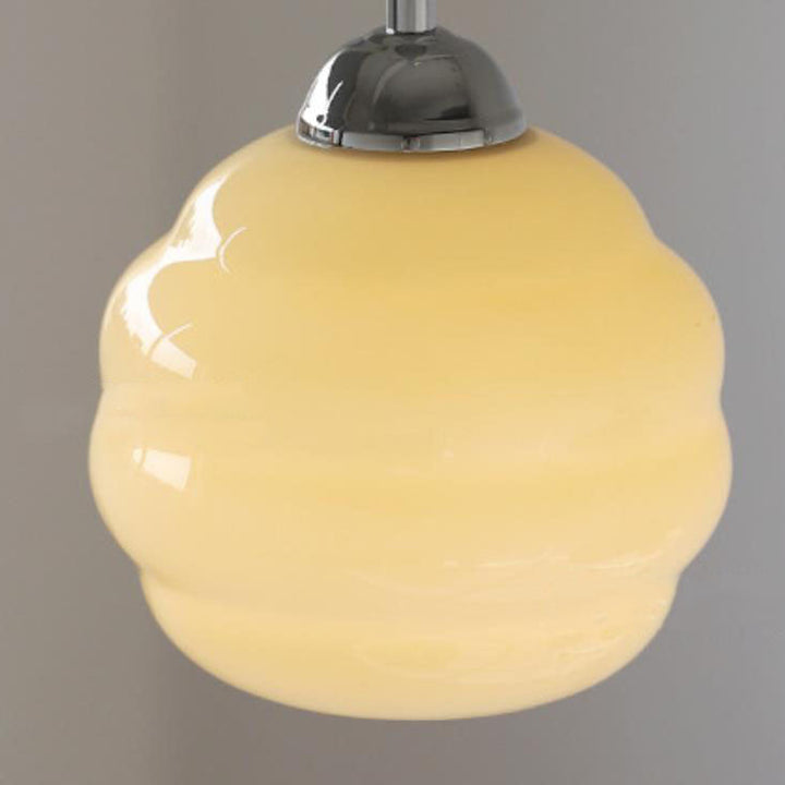 Vintage Round Glass Pendant Light