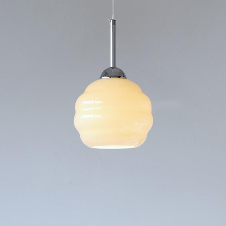 Vintage Round Glass Pendant Light