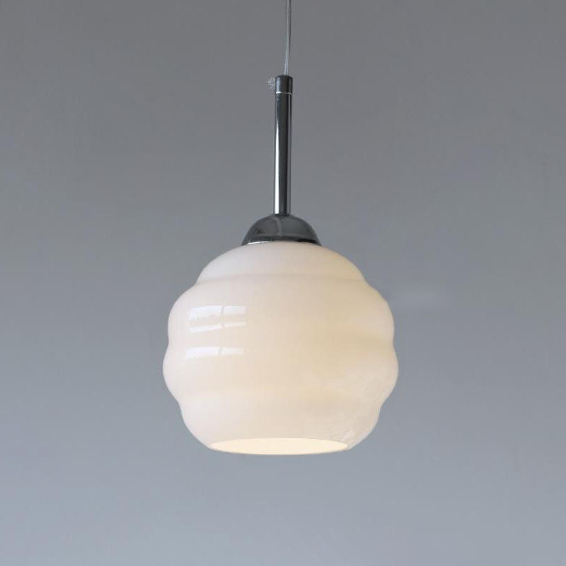 Vintage Round Glass Pendant Light