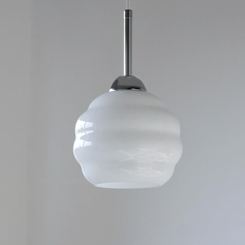 Vintage Round Glass Pendant Light