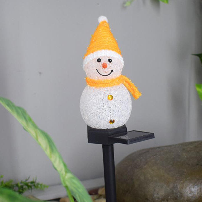 Solar Snowman LED Ground Insert Light