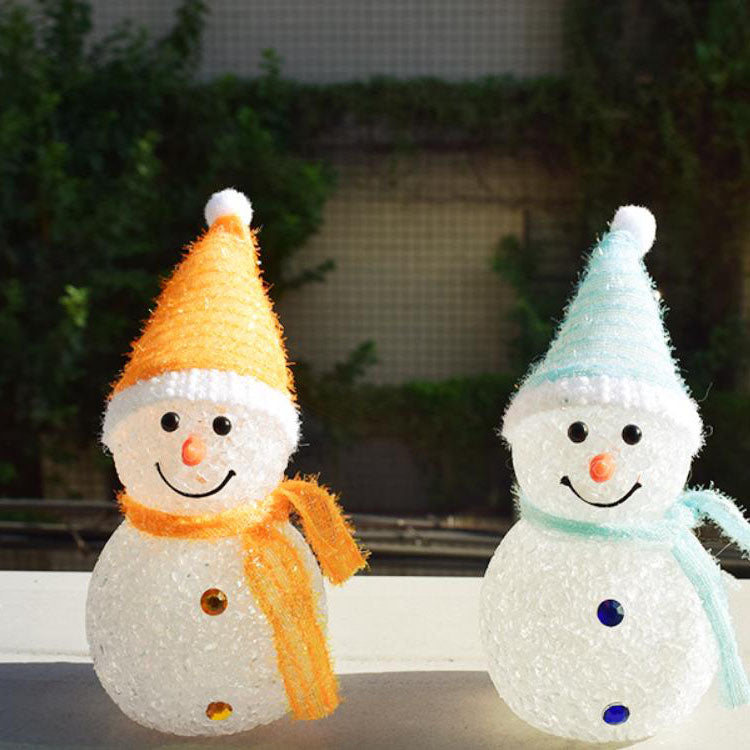 Solar Snowman LED Ground Insert Light