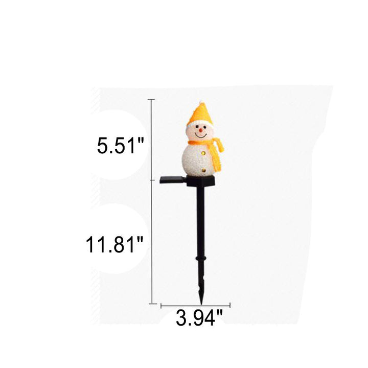 Solar Snowman LED Ground Insert Light